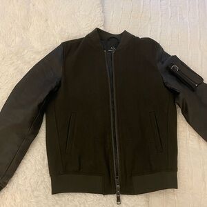 Armani Exchange Black Bomber Jacket